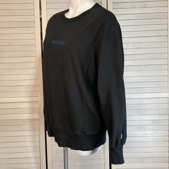 🐲💙 Peloton Light Black Sweatshirt Side Panel Pullover - Picture 7 of 9